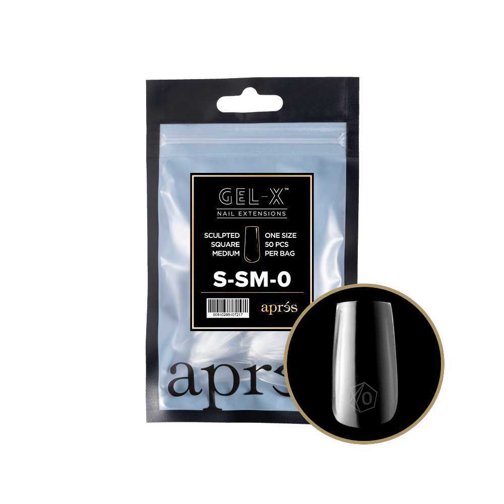 Apres Gel-X Refill Tips 2.0 - Sculpted Square Medium (50pcs)