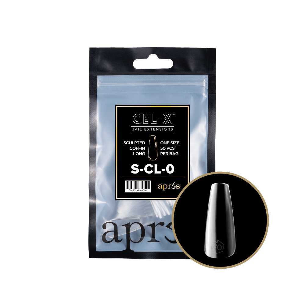 Apres Gel-X Refill Tips 2.0 - Sculpted Coffin Long (50pcs)