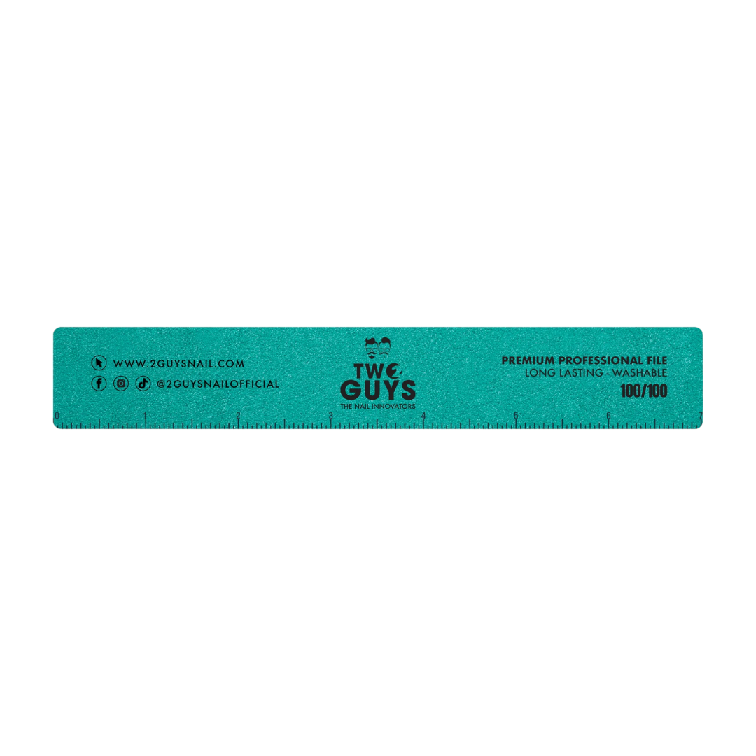 2Guys Nail Files - Premium Jumbo Square 100/100 Grit (Pack of 50)