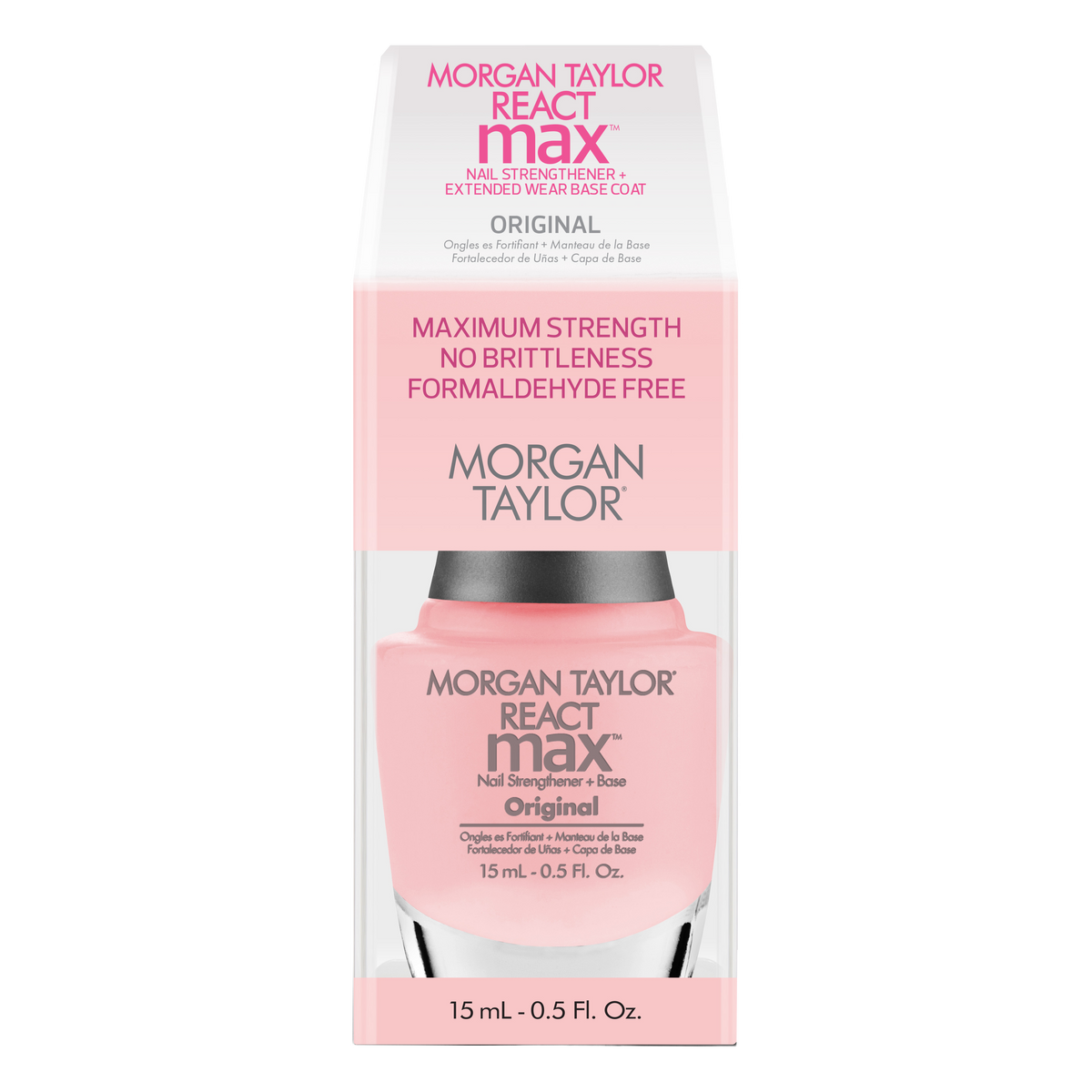 Morgan Taylor ReactMax | Original Nail Strengthener + Extended Wear Base Coat .5oz