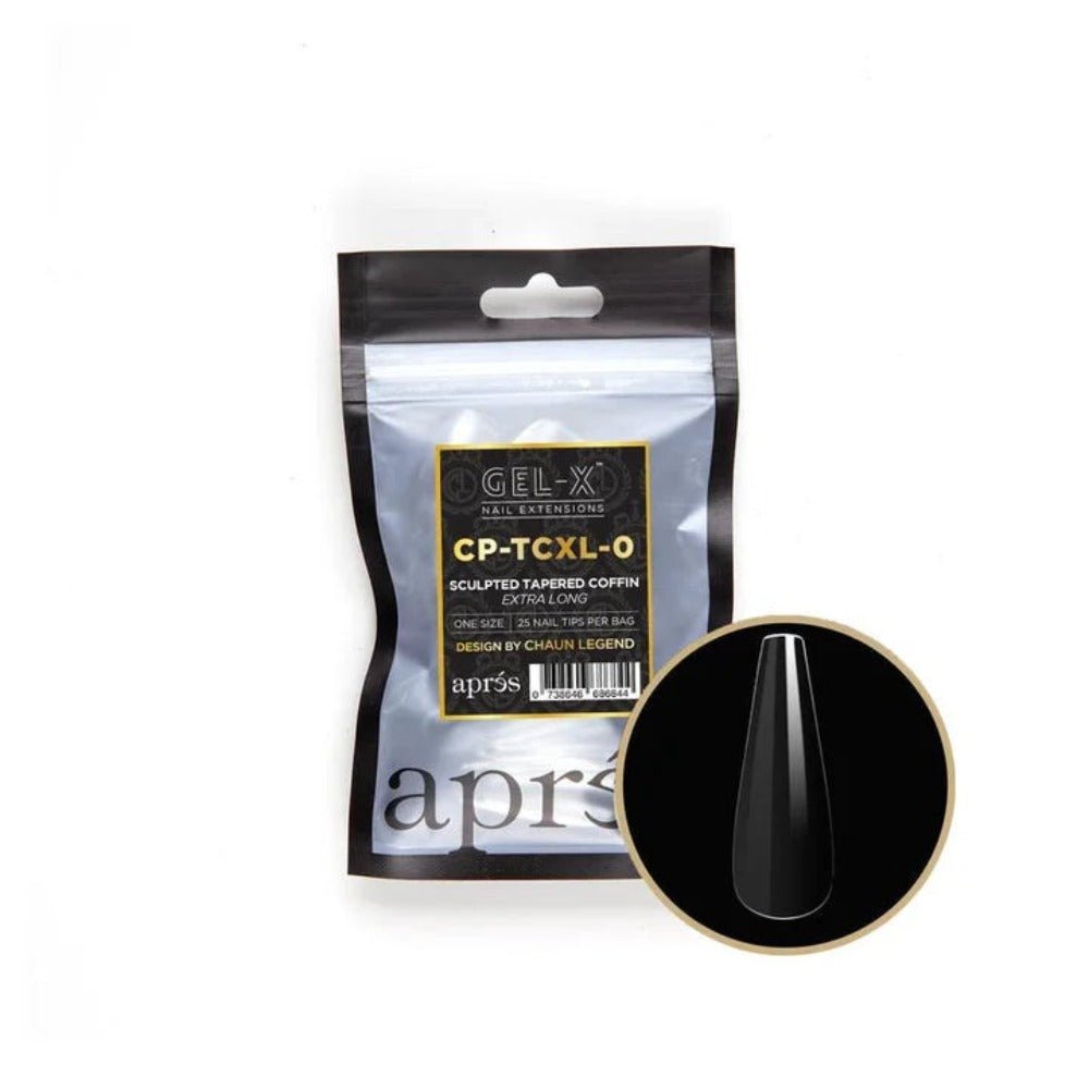 Apres X Chaun Legend Gel-X Refill Tips - Sculpted Tapered Coffin Extra Long (50pcs)