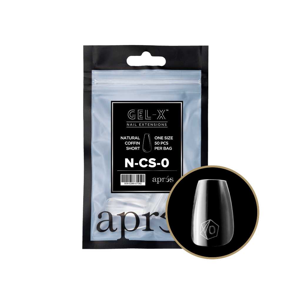 Apres Gel-X Refill Tips 2.0 - Natural Coffin Short (50pcs)
