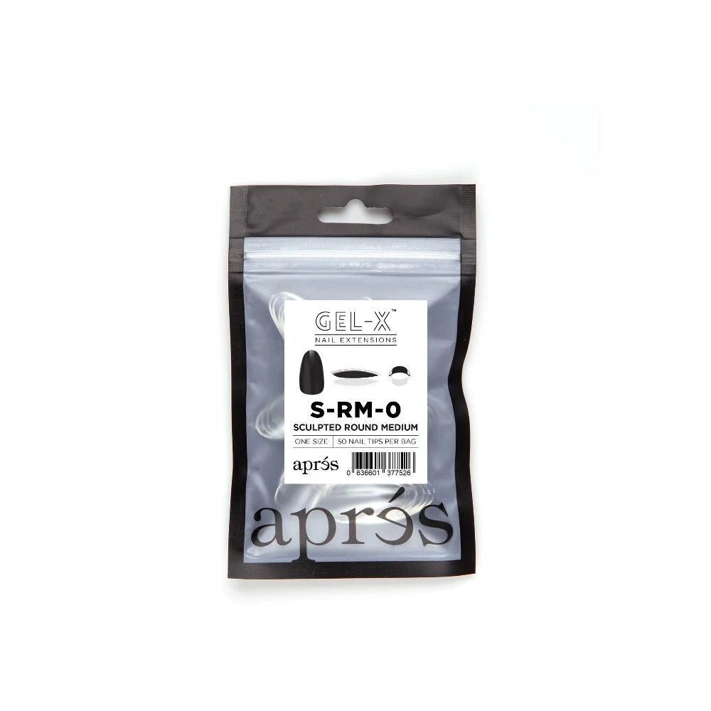 Apres Gel-X Refill Tips - Sculpted Round Medium (50pcs)