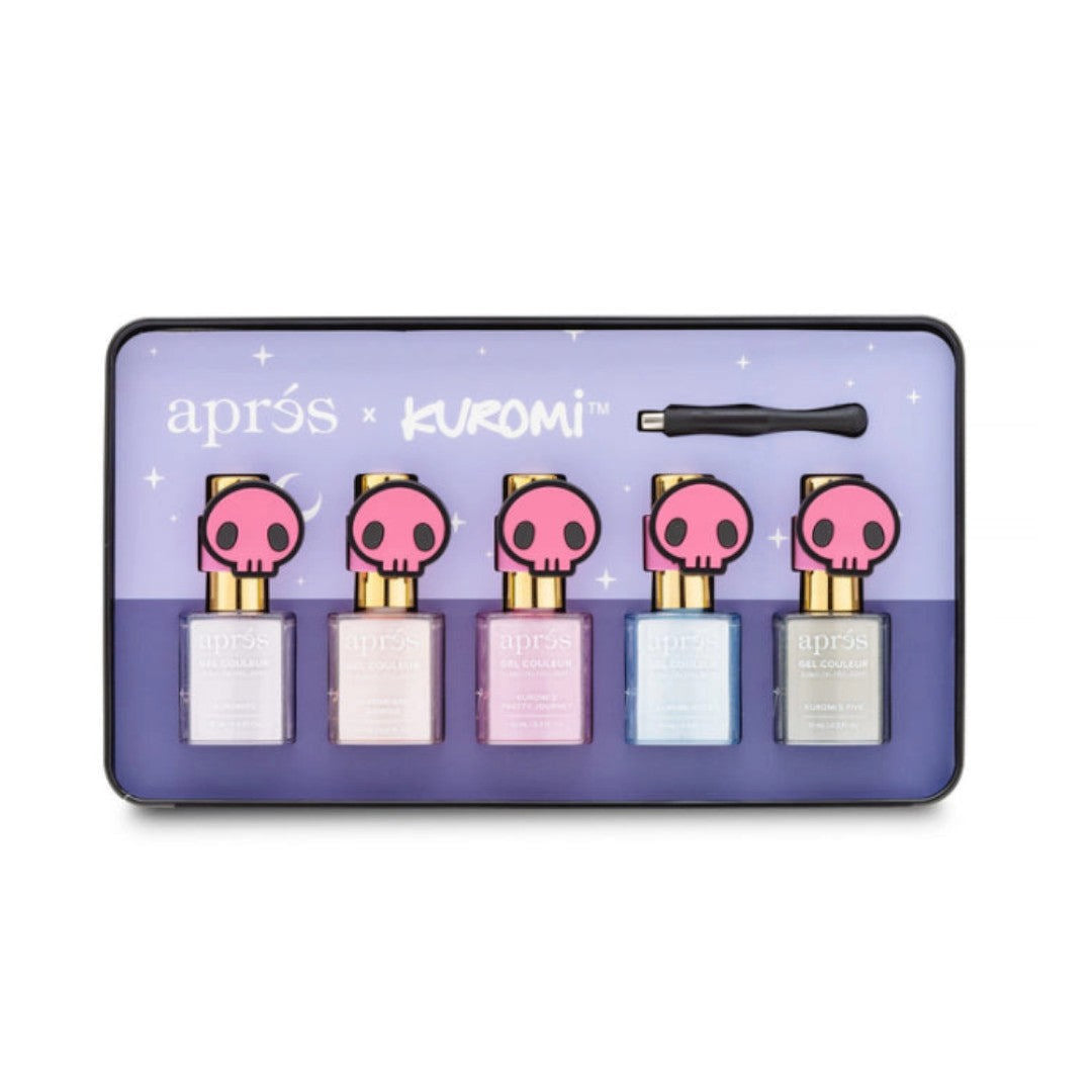 Apres Kuromi Caty Eye Gel Couleur (HEMA-Free) W/ Pink Skull Cap Accessory