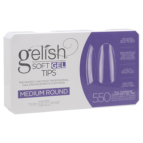 Gelish Soft Gel Tips | Medium Round 550ct