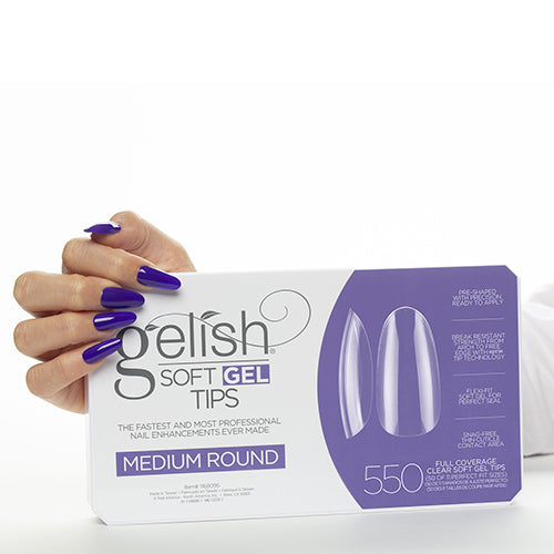 Gelish Soft Gel Tips | Medium Round 550ct