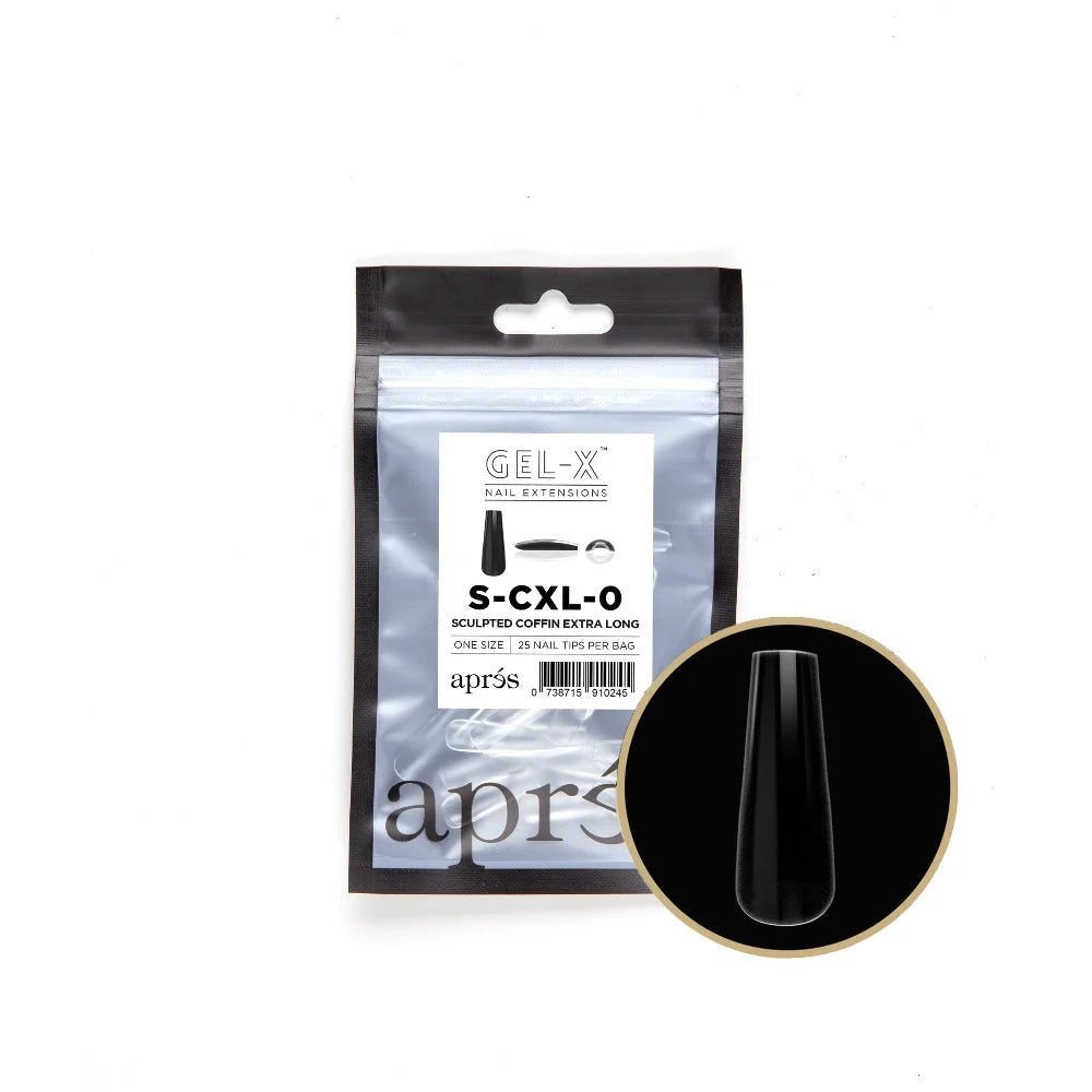 Apres Gel-X Refill Tips - Sculpted Coffin Extra Long (50pcs)