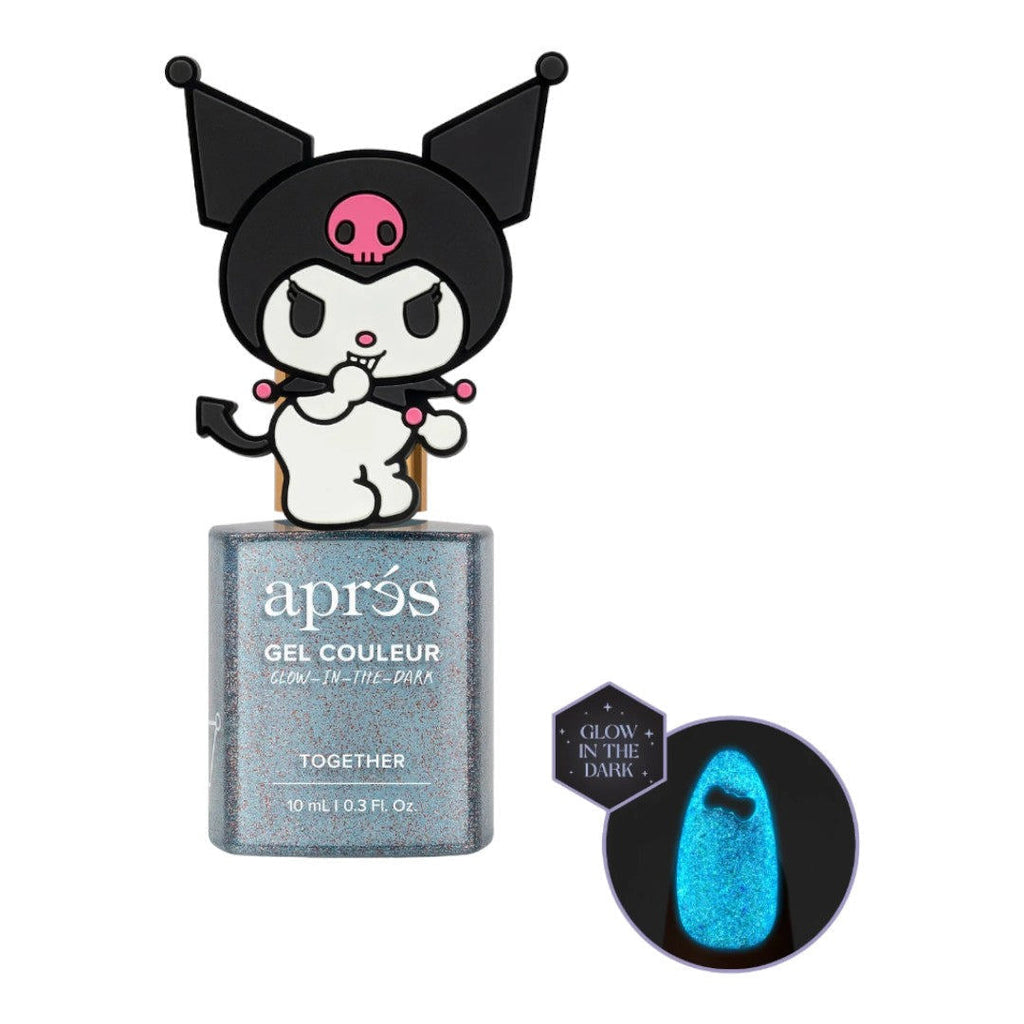 Apres Kuromi Flash Glitter Gel Couleur (HEMA-Free) - Together W/ Cap Accessory #5FGK04TBWC
