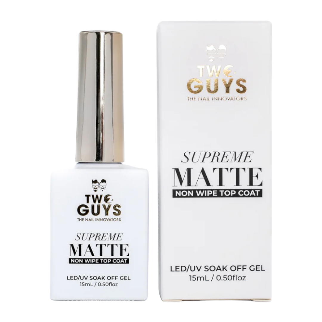 2Guys Gel Top Coat - No Wipe Supreme Matte (15mL)
