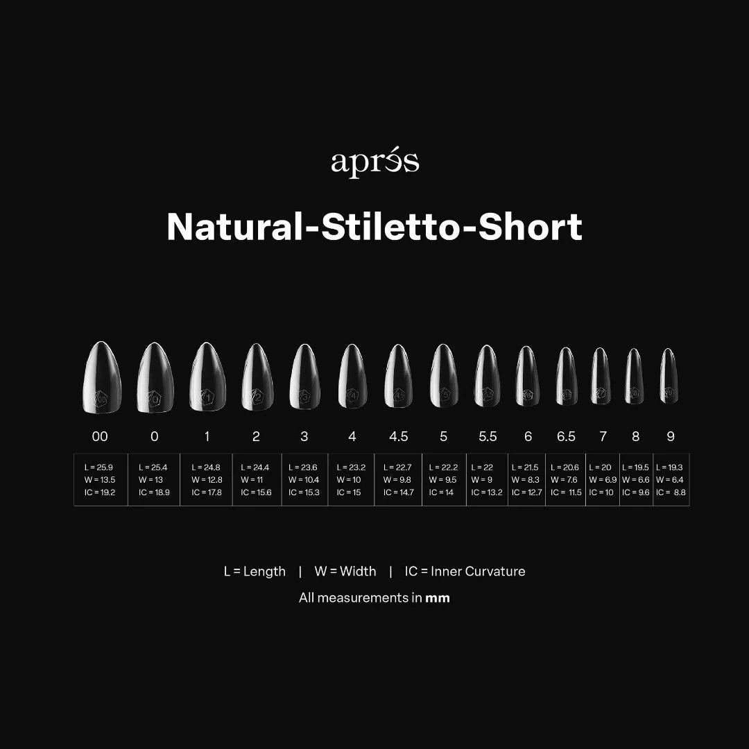 Apres Gel-X Mini Tips Box 2.0 - Natural Stiletto - Short (280pcs)