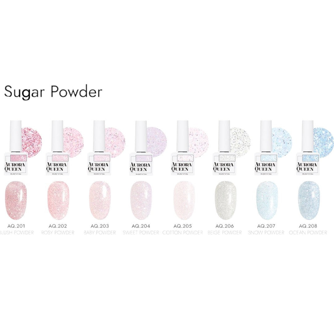 Aurora Queen Gel Polish - Sugar Powder Collection