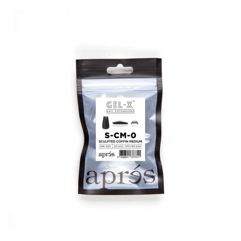Apres Gel-X Refill Tips - Sculpted Coffin Medium (50pcs)