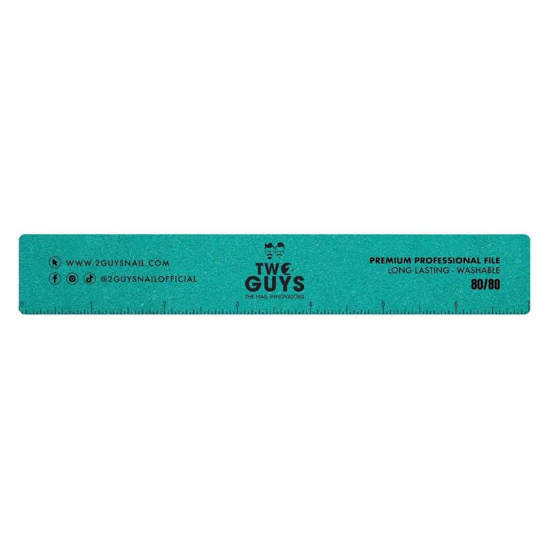 2Guys Nail Files - Premium Jumbo Square 80/80 Grit (Pack of 25)