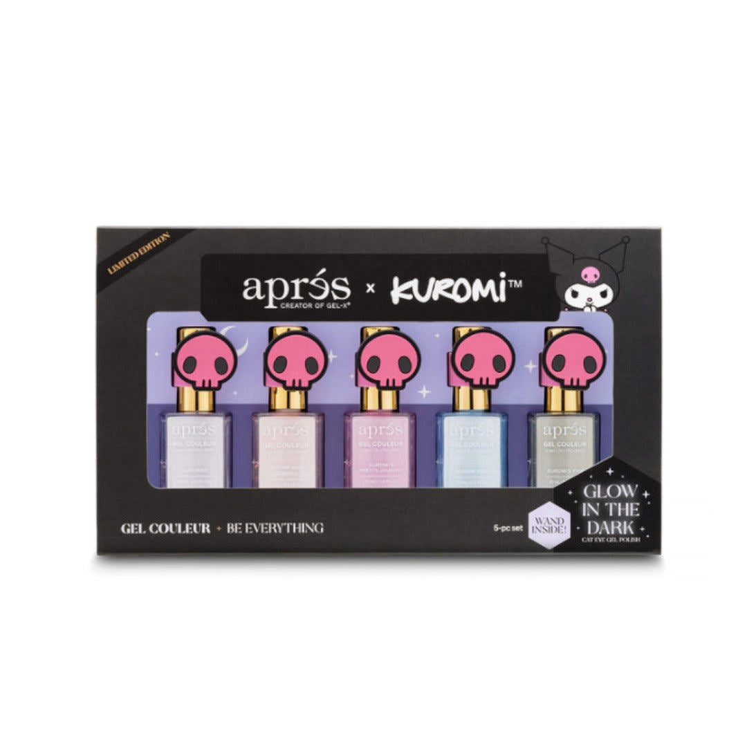 Apres Kuromi Caty Eye Gel Couleur (HEMA-Free) W/ Pink Skull Cap Accessory