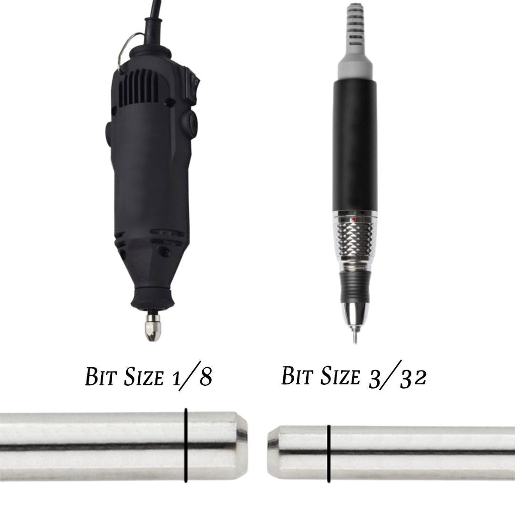2Guys Nail Drill Bits - Large Barrel Smooth Top 3/32